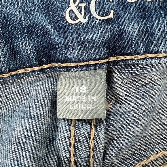 NY&C Slim Slouch Women's Distressed Blue Jeans 18 - Picture 5 of 12